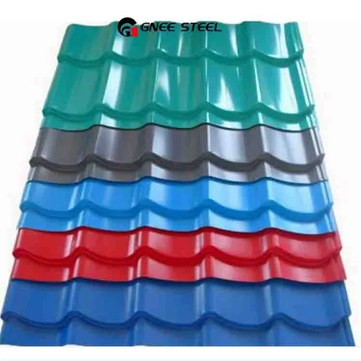 Feuilles de toiture colorées