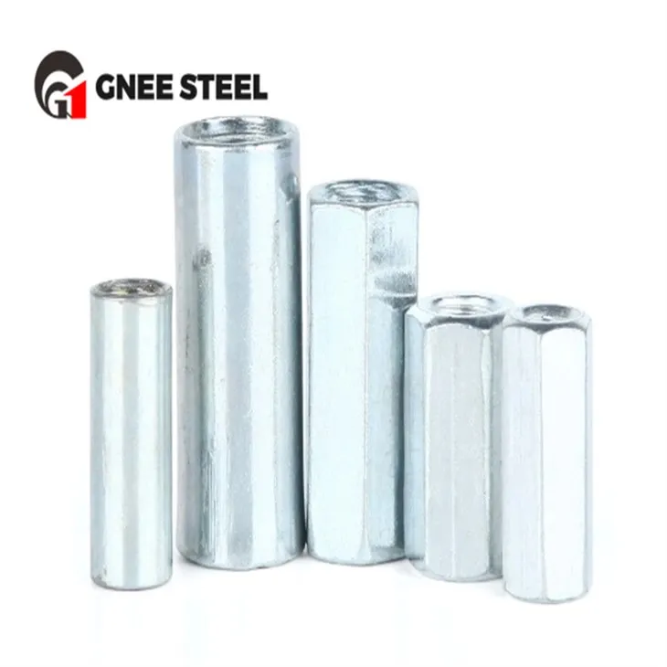 Écrous de couplage hexagonaux longs galvanisés