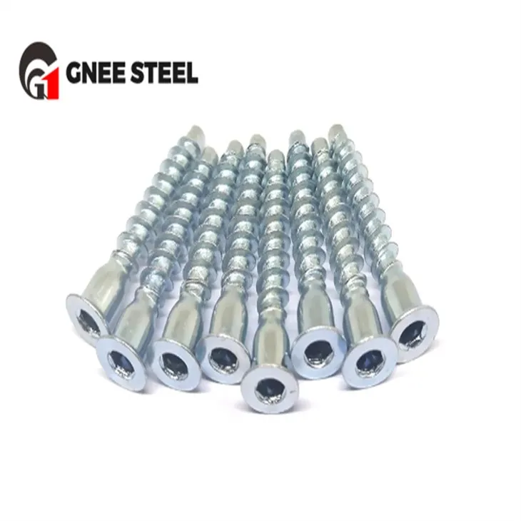 Vis de confirmation en bois en acier zingué